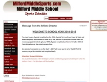 Tablet Screenshot of milfordmiddlesports.com